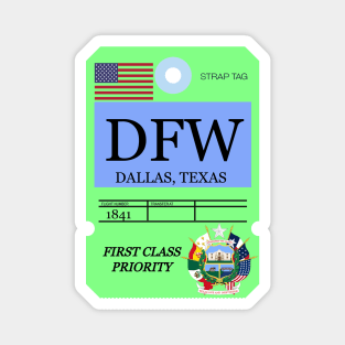 Dallas airport strap tag Magnet