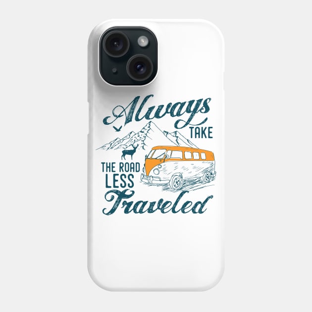 Always take the road less traveled Phone Case by yasserart