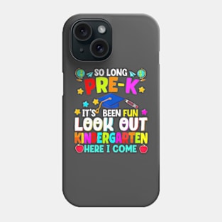 Kids So Long Pre-K Graduation Kindergarten  2024 Phone Case