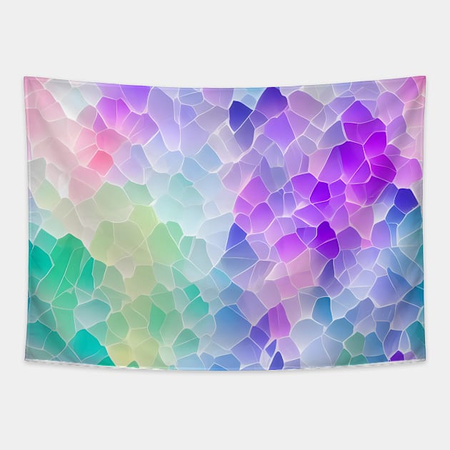 Colorful Abstract Marble Gems Patterns Tapestry by Artilize