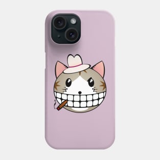 Gangster Cat - Grey Tabby Tuxie Phone Case