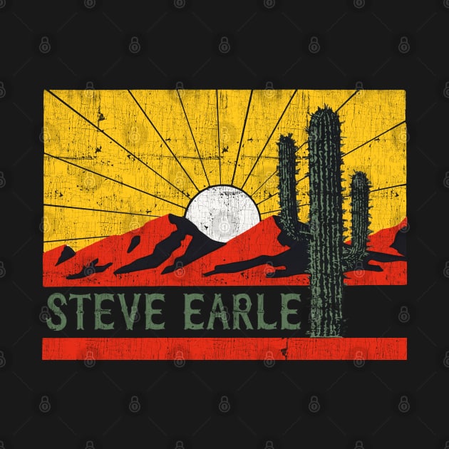 Steve Earle / Retro Style Alt Country Fan Design by DankFutura