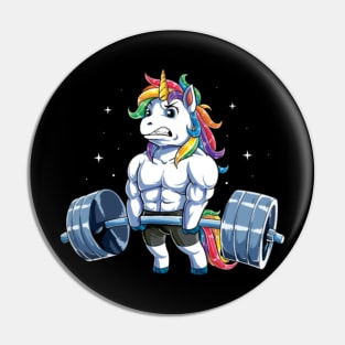 Unicorn Weightlifting T shirt Fitness Gym Deadlift Rainbow Gifts Party Men Women-6IFWp Pin