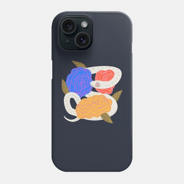 Albino Snake Phone Case by Adrielle-art