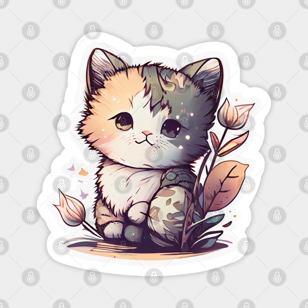 Adorable Cute Kitten Magnet by Vali-Tara