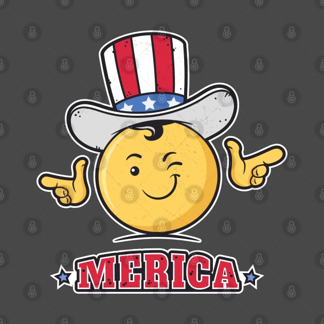 Uncle Sam Smiley Emoticon Merica by zoljo