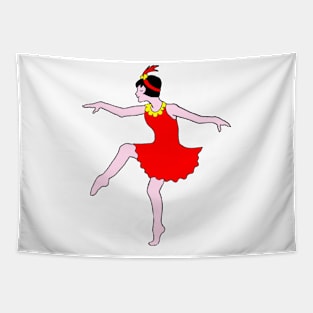 Art Deco Dancing Woman Tapestry