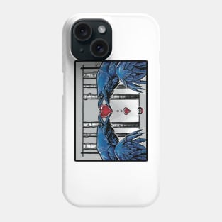 A Raven's Love - Black Outlined Version Phone Case