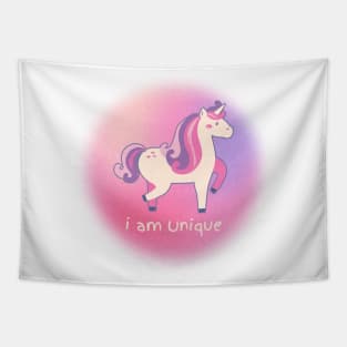 I am Unique Beautiful Unicorn Tapestry