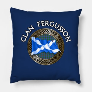 Clan Fergusson Crest & Tartan Knot Pillow