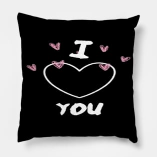 I love you amazing heart meme love text font couple's Woman's Pillow