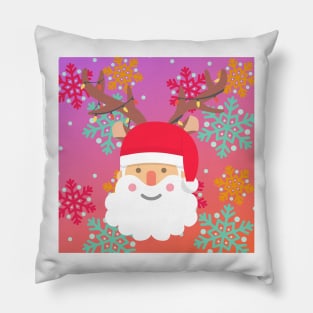 Reindeer Santa Pillow