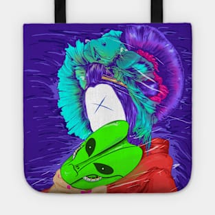 Japanese girl in mask Tote