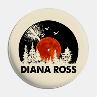 Diana Name Record Music Forest Gift Pin