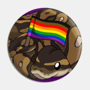 Ball Python Pride Flag Pin