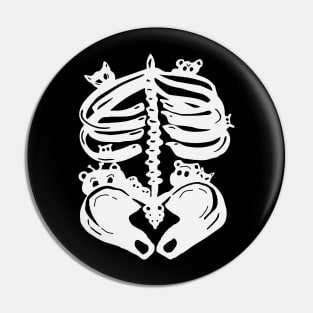 Halloween Skeleton Body with Creatures Pin