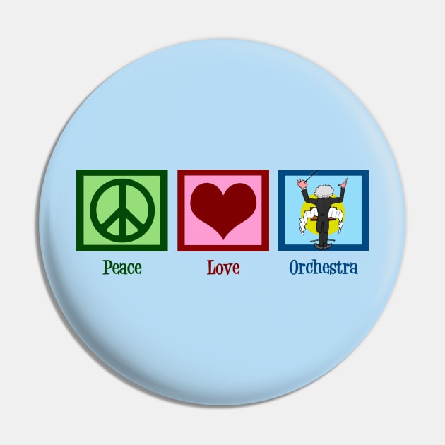 Peace Love Orchestra Pin by epiclovedesigns