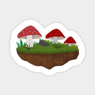 Mushroom island Magnet