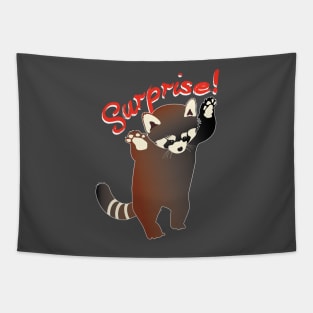 Red Panda Surprise Tapestry