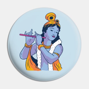 Lord Krishna Playing Flute - Janmashtami Pin