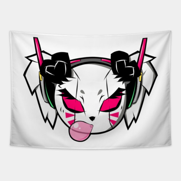 Overwatch D.VA Panda Tapestry by MsPandAlyssa