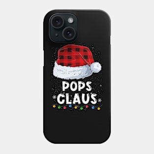 Pops Claus Red Plaid Christmas Santa Family Matching Pajama Phone Case