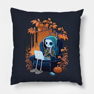 Blue Death Pillow