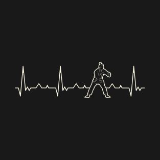 Judo Girl Fighting Female. Heart. Love. EKG. Pulse. Beat. T-Shirt