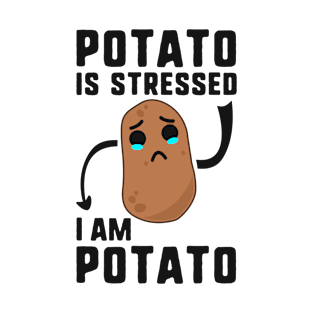 Funny Potato Shirts For Girls Kids Stressed I Am Potato T-Shirt