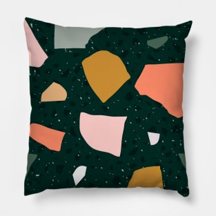 Forest green terrazzo Pillow