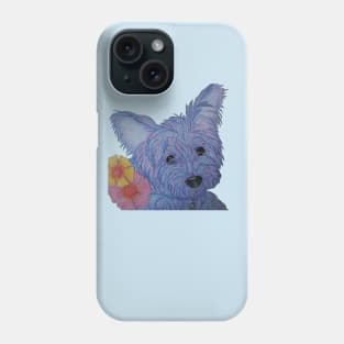 Blue Yorkie Phone Case