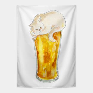 Beer Cat Tapestry