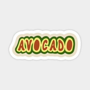 avocado text Magnet