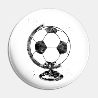 Soccer Ball Globe Pin