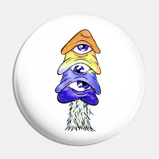 Third eye mushroom Pin