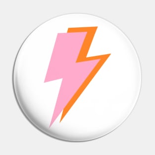 Pink and Orange Lightning Bolts Pin