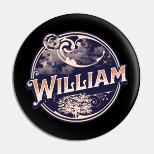William Name Tshirt Pin