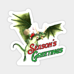 Santa Dragon Cutout Magnet