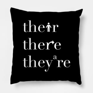 Their There They're Grammar Police Pillow