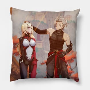 Nemesis and Zeke of Tower of Fantasy Pillow