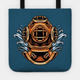 Vintage Deep Sea Diver Helmet Tote