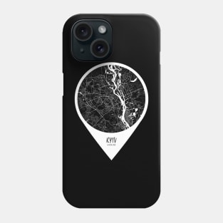 Kyiv, Ukraine City Map - Travel Pin Phone Case