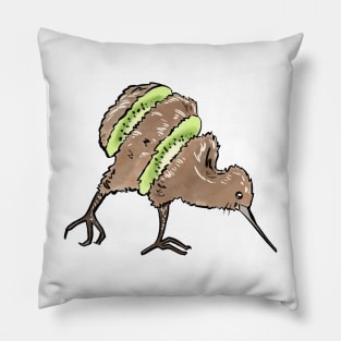 Kiwi bird kiwi fruit animal pun Pillow