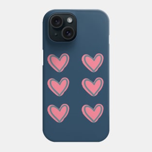 Boho hearts pattern. Phone Case