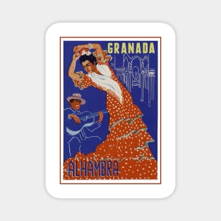 Granada Flamenco Vintage Travel Magnet