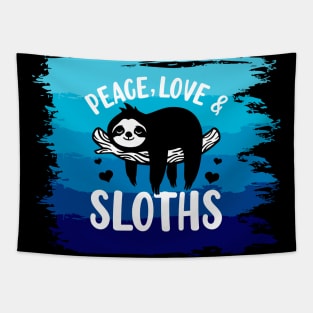 Peace, Love, Sloths 2 h Tapestry