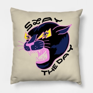 Slay the Day Panther Pillow