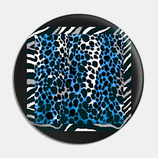 ANIMAL PRINT BLUE AND BLACK Pin