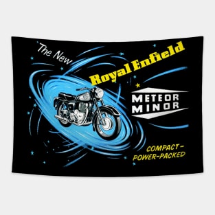 Vintage Royal Enfield Meteor Minor Motorcycle Tapestry