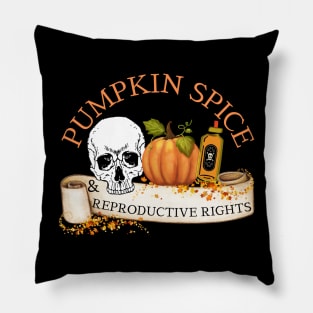 Pumpkin Spice and Reproductive Rights Feminist Witch Pillow